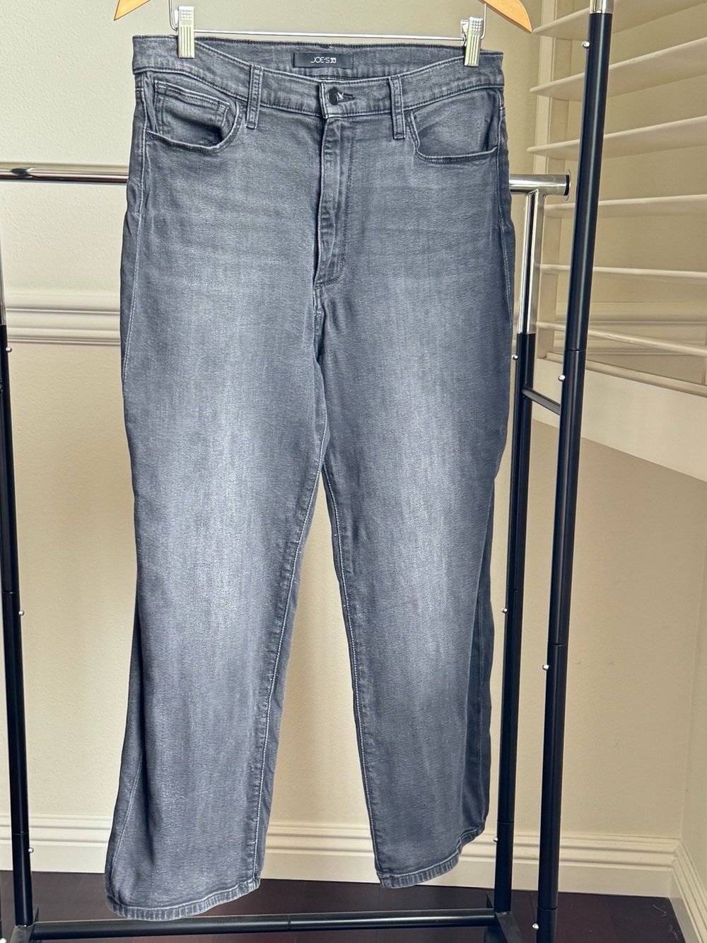 Joe's Jeans High- Rise Blaire Straight Leg Dark Gray Size 31 Pre-owned